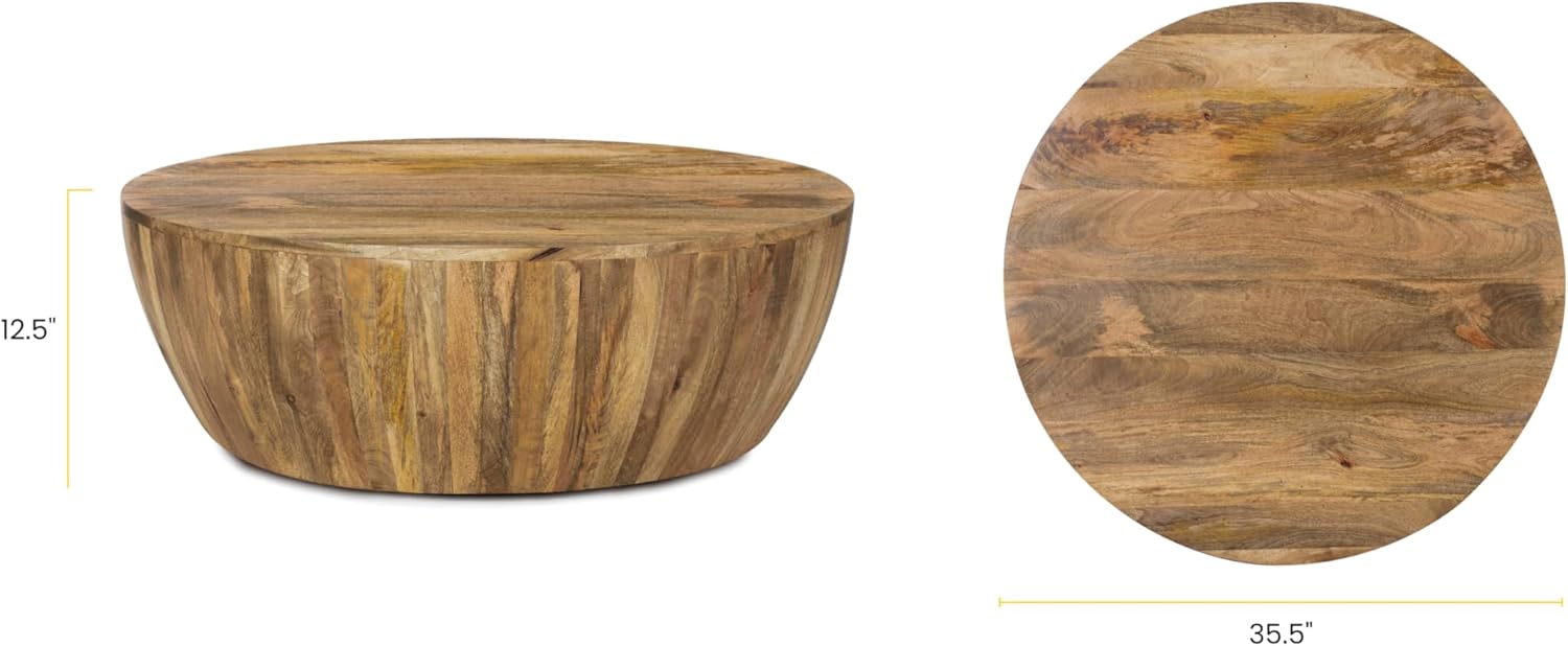 POLY & BARK Goa Coffee Table, Natural : Home & Kitchen