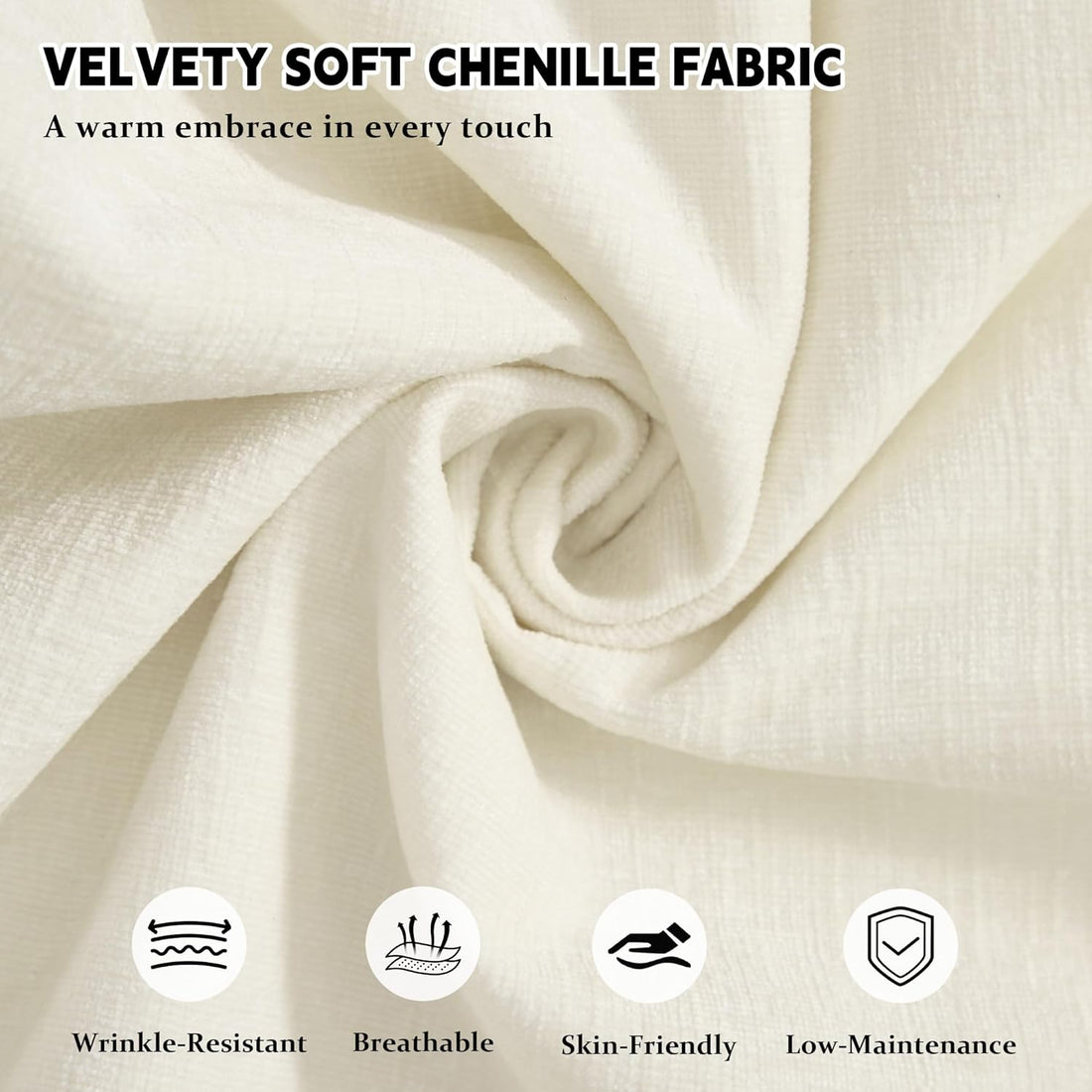 GNIXUU 111.5“ Modular Sectional Sofa, Comfy Chenille Cloud Couch with Movable Ottoman, L Shaped Sectional Couches for Living Room, Apartment, Office(Beige White)