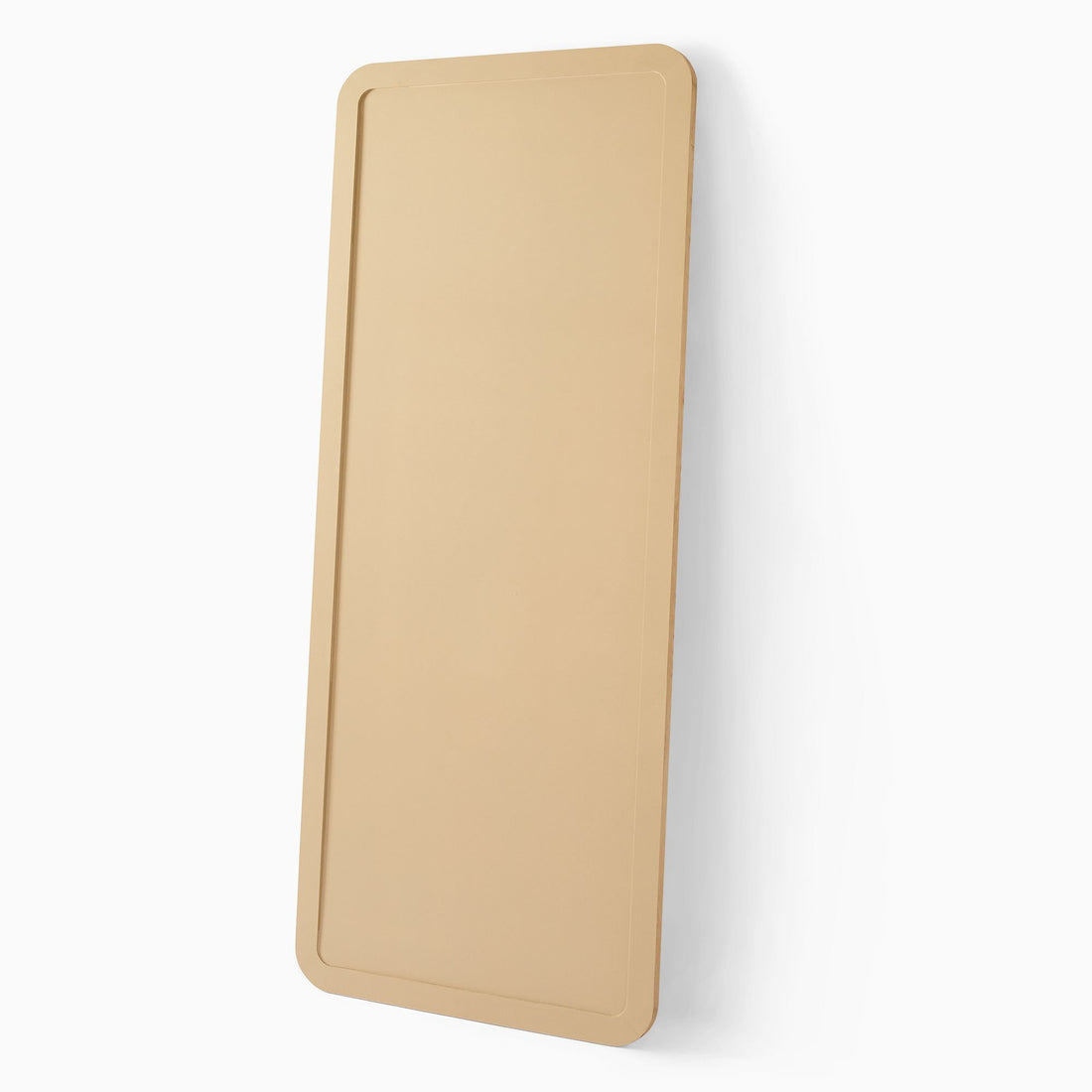 Burled Wood Floor Mirror