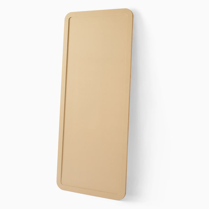 Burled Wood Floor Mirror