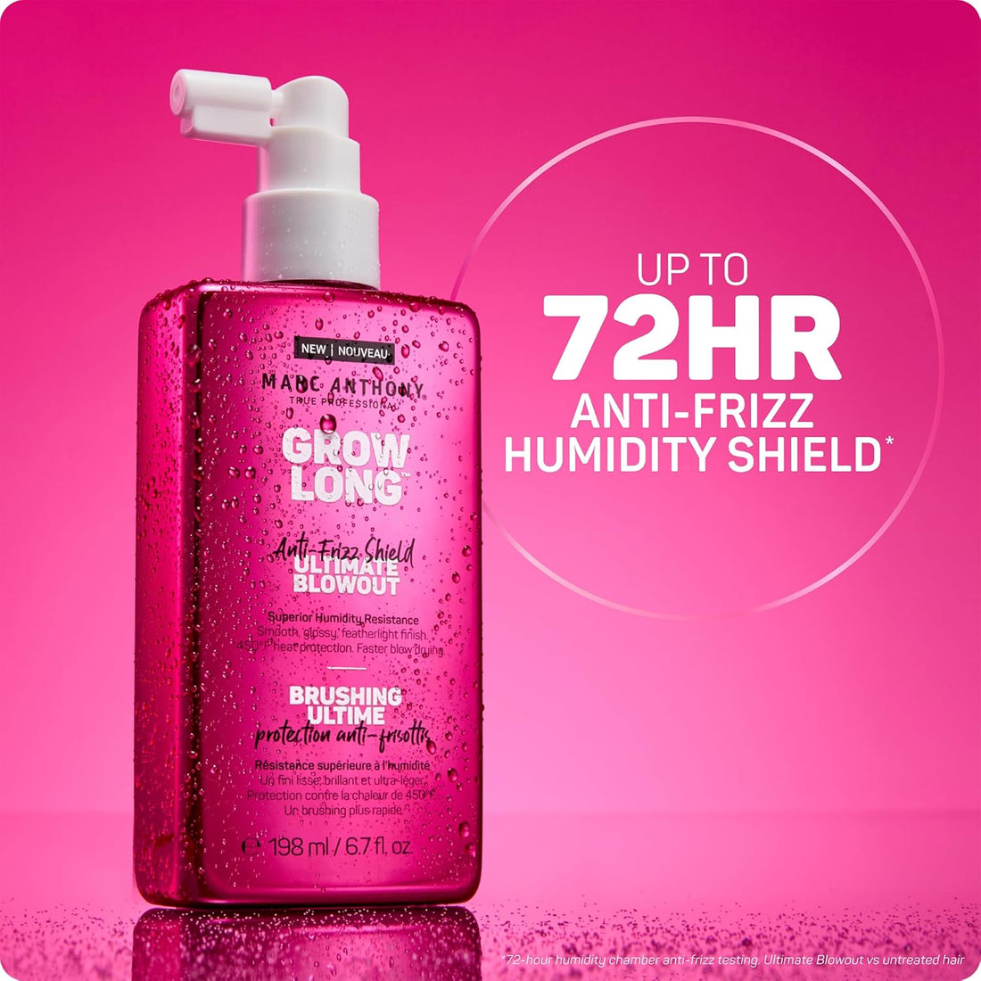 Marc Anthony Anti-Frizz Shield Ultimate Blowout Spray, Grow Long - Smooth, Shiny Hair in High Humidity - Heat Protectant - 6.7 oz | Grow Long, Smooth, Shiny Hair, in High Humidity : Beauty & Personal Care