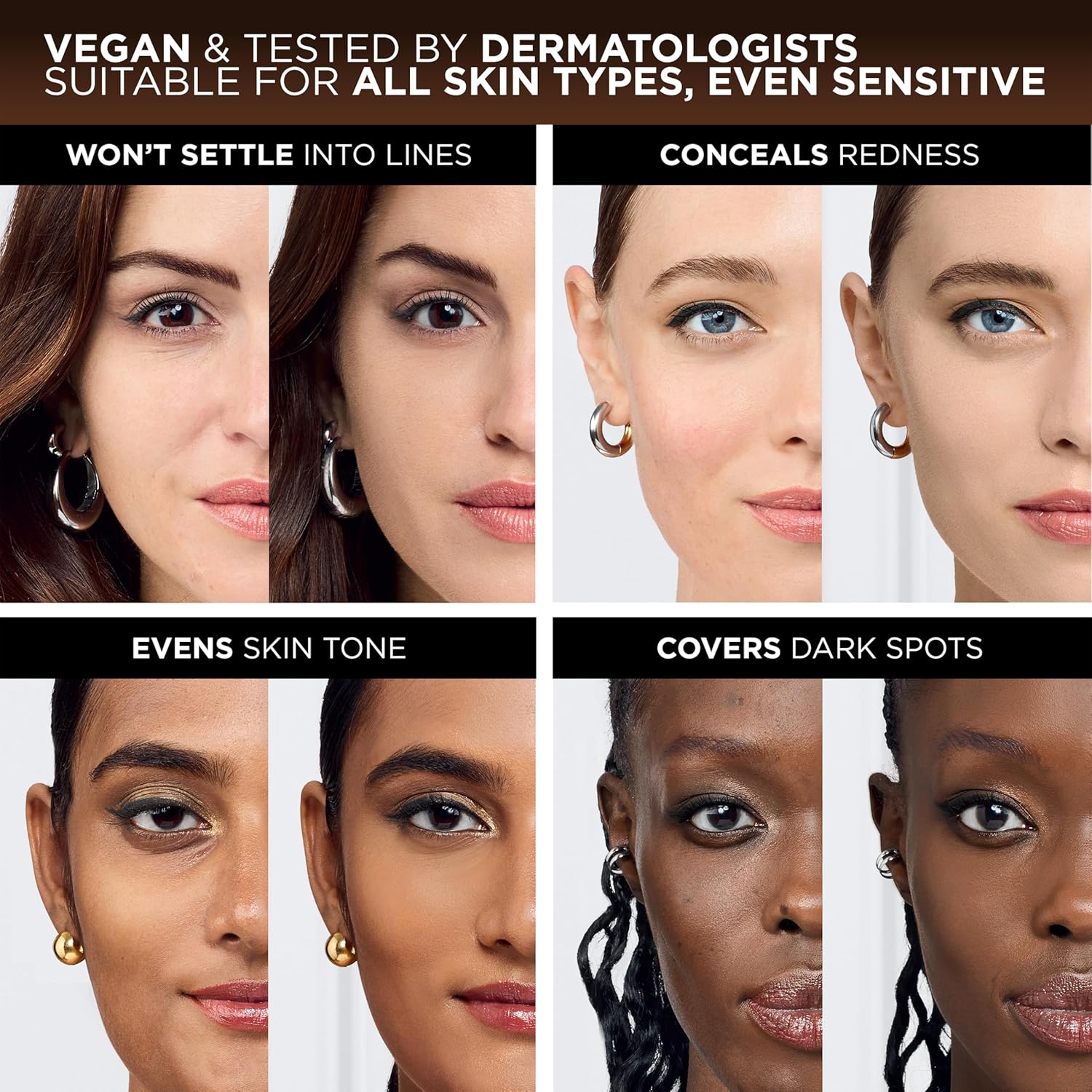 L'Oreal Paris True Match Super-Blendable Foundation, Medium Coverage Liquid Foundation Makeup, C3, Light Medium, 1 Fl Oz : Beauty & Personal Care