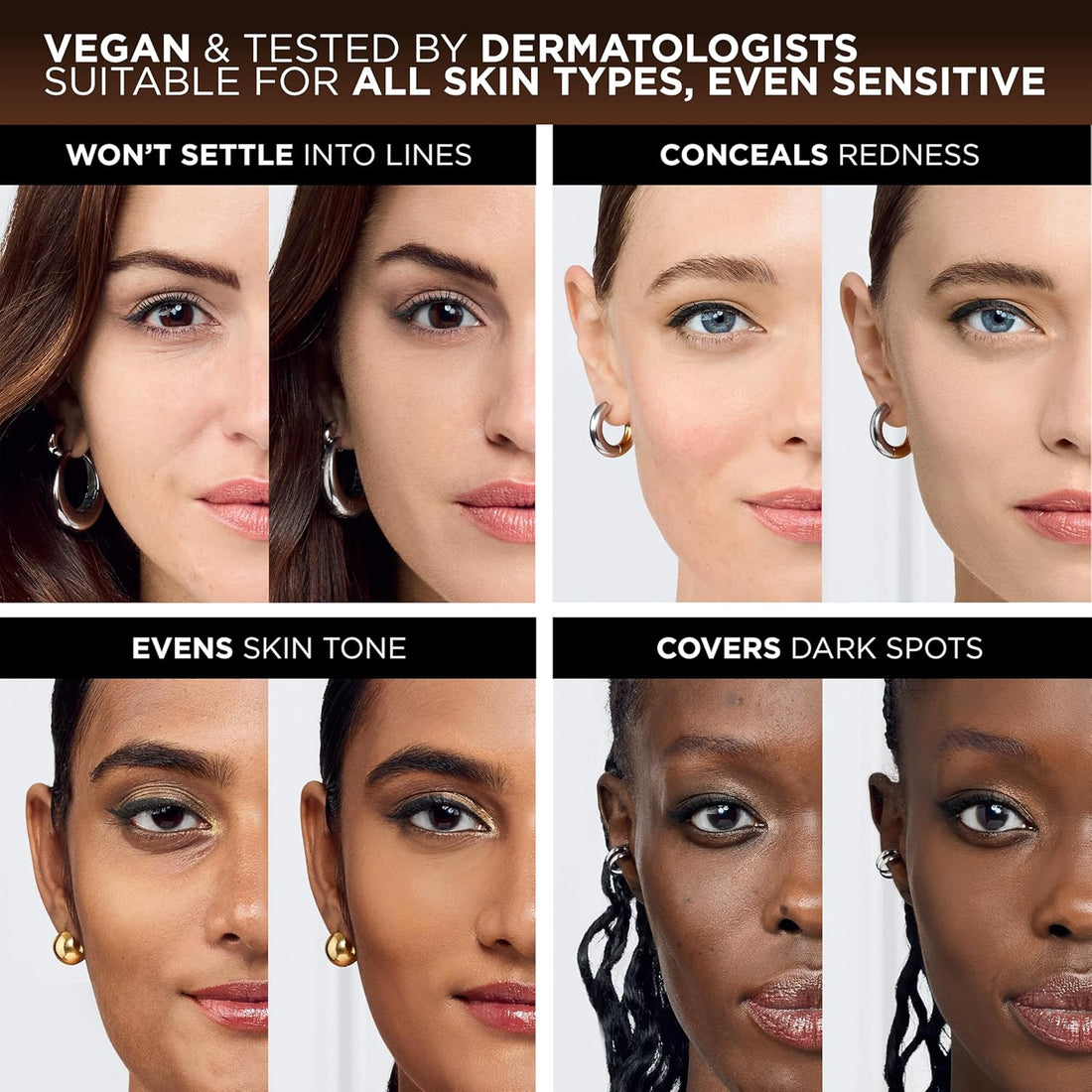 L'Oreal Paris True Match Super-Blendable Foundation, Medium Coverage Liquid Foundation Makeup, C3, Light Medium, 1 Fl Oz : Beauty & Personal Care